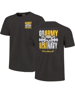 Image One And Army Black Knights Skull Beat Navy Football T-shirt