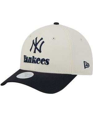KTZ Cream/navy New York Yankees Primary 9forty M-crown Adjustable Hat - Gray