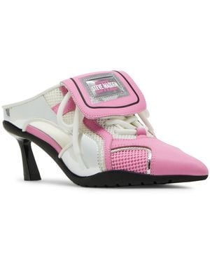 Steve Madden Shevron Kitten-heel Sport Dress Mules - Pink