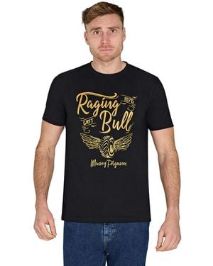 Raging Bull Mf Wings Print T-shirt - Black