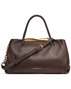 Donna Karan Poplin Satchel Bag - Brown