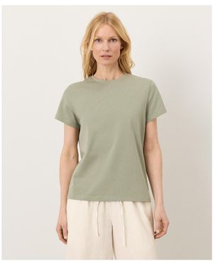 Pact Luxe Signature Crewneck Tee - Green