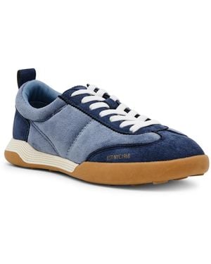 Anne Klein Westside Low Profile Lace Up Retro Sneakers - Blue