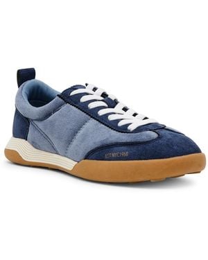 Anne Klein Westside Low Profile Lace Up Retro Sneakers - Blue