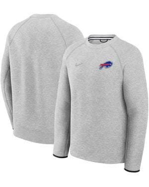 Nike Heather Gray Buffalo Bills Tech Fleece Raglan Sweatshirt
