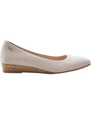 VISCATA Rubina Canvas Espadrille Flats - Gray
