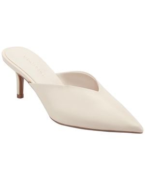 Marc Fisher Aprile Sweatheart Top Line Slip-on Dress Mules - White