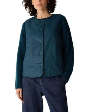 Eileen Fisher Quilted Sleeveless Vest - Blue