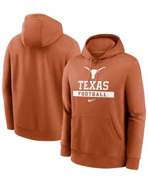 Nike Texas Longhorns Football Stack Club Fleece Pullover Hoodie - Brown