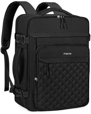 Mosiso Rhombus Quilted Laptop Backpack - Black