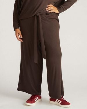 UNIVERSAL STANDARD Travelknit Wide Leg Pants - Brown