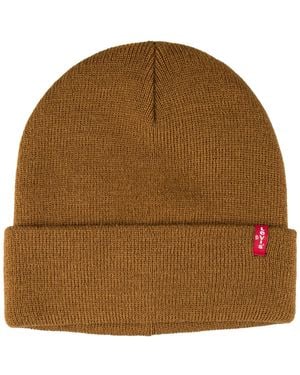 Levi's Adjustable Fold Over Cuff Beanie - Brown