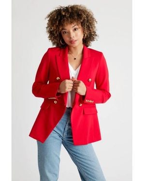 Caldwell Collection Pauline Double Breasted Blazer - Red