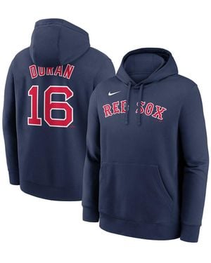 Nike Jarren Duran Boston Red Sox Player Name Number Club Fleece Pullover Hoodie - Blue