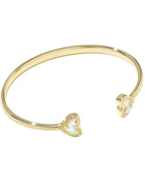 Kendra Scott Framed Ari Dichroic Glass Heart Cuff Bracelet - White