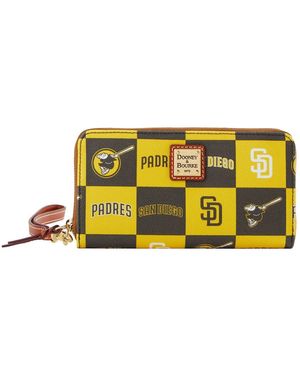Dooney & Bourke San Diego Padres Game Day Large Zip-around Wristlet - Yellow