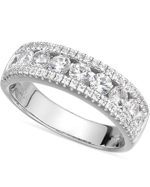 Arabella Cubic Zirconia Three-row Ring (2-1/10 Ct. T.w.) - White