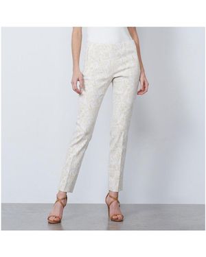 Etcetera Floral Jacquard Pants Dreamscape - White