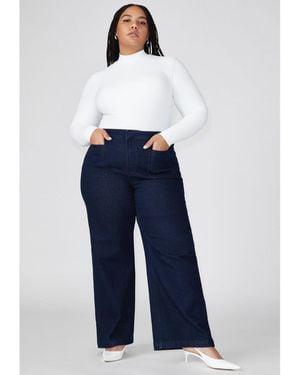 Eloquii Plus Size Petite The Trouser Jean - Blue