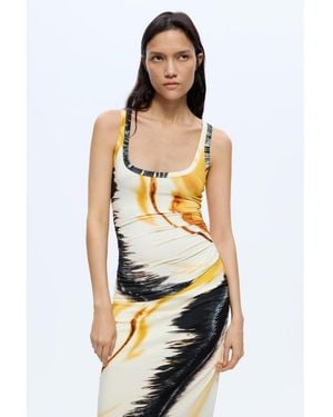 Desigual Printed Strappy Top - Metallic