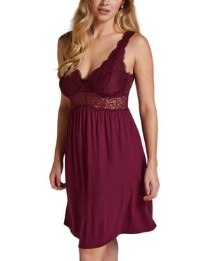 Hunkemöller Nora Lace Slip Dress - Purple