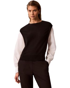 Calvin Klein Petite Crewneck Top - Black