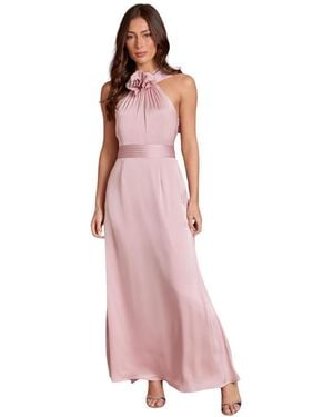 Coast Corsage Satin Maxi Dress - Pink