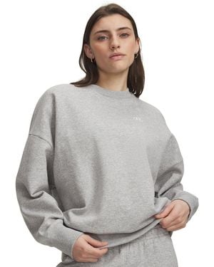 Under Armour Rival Fleece Oversized Crewneck Sweatshirt - Gray