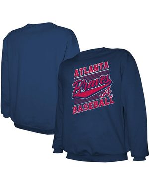 Stitches Atlanta Braves Pullover Sweatshirt - Blue