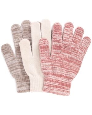 Muk Luks 3 Pair Pack Of Gloves - Pink