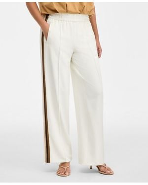 INC International Concepts Side-stripe Wide-leg Pants - White