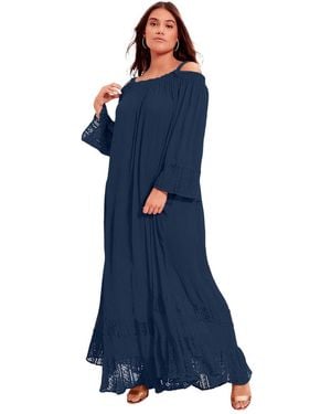 June + Vie June + Vie June + Vie Off-the-shoulder Maxi Dress - Blue