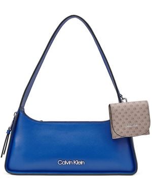 Calvin Klein Kyren Medium Shoulder Handbag - Blue