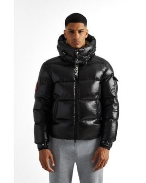 Jacket Hooded Puffer Jacket - Black
