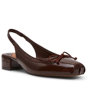 Steve Madden Slingback Block-heel Ballet Pumps - Brown