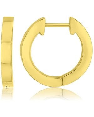Roxy Waterproof Platinum 18mm huggie Earrings - Metallic
