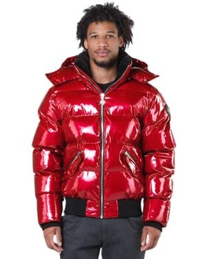 Woodpecker Woody Bomber Quilted Coat - Red