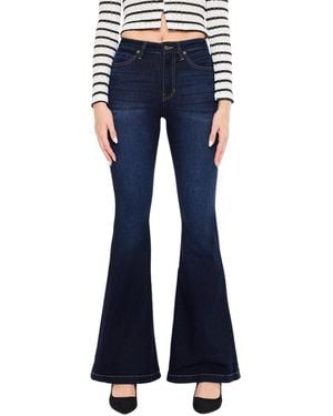 Kancan Roel High Rise Super Flare Jeans - Blue