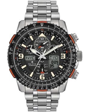 Citizen Eco-drive Analog-digital Promaster Skyhawk A-t Titanium Bracelet Watch 45mm - Multicolor