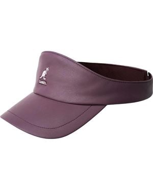 Kangol Faux Leather Visor - Purple