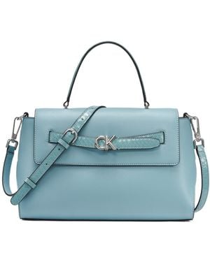 Calvin Klein Annalise Small Satchel Bag - Blue