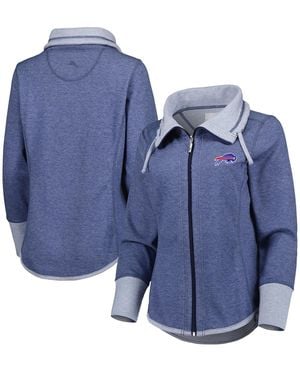 Tommy Bahama Heathered Royal Buffalo Bills Sport Sun Fade Full-zip Sweatshirt - Blue