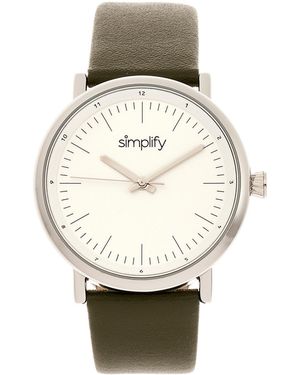 Simplify Quartz The 6200 White Dial - Green