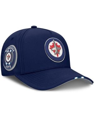 Fanatics Winnipeg Jets 2025 Nhl Draft Authentic Pro On-stage Podium A-frame Adjustable Hat - Blue