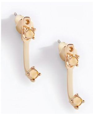 Mint & Lily Birthstone Drop Ear Jacket Earrings - Metallic