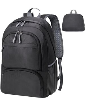 Aronkl 20l Water Resistant Foldable Packable Hiking Daypack For Outdoor Camping - Black