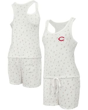 Concepts Sport Cincinnati Reds Gardner Hacci Knit Romper - White