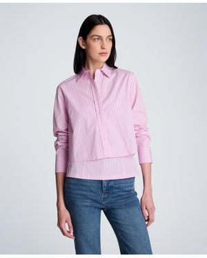 Kenneth Cole Cropped Long-sleeve Shirt - Red
