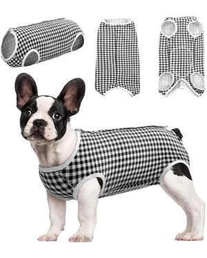 Kuoser Cotton-spandex Surgical Recovery Suit For Dogs - White