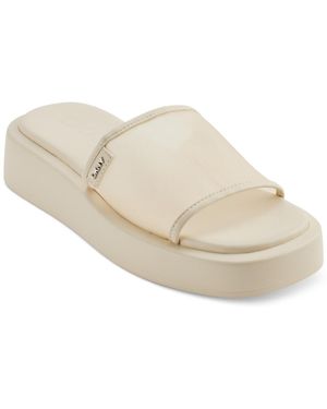DKNY Orion Mesh Platform Sandals - White